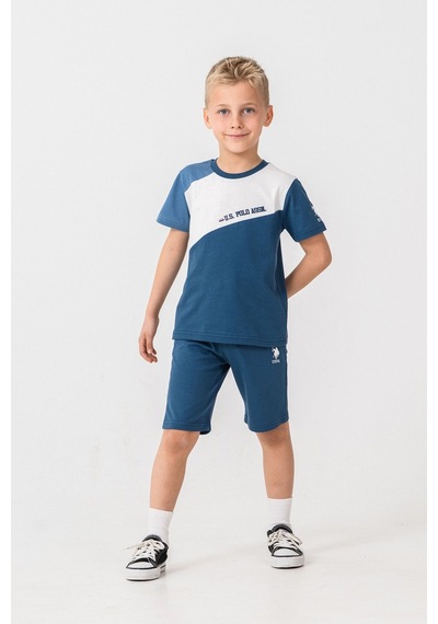 U.S. Polo Assn. U.s. Polo Assn. Erkek Çocuk Mavi Bermuda Takım Us2407-c-v2