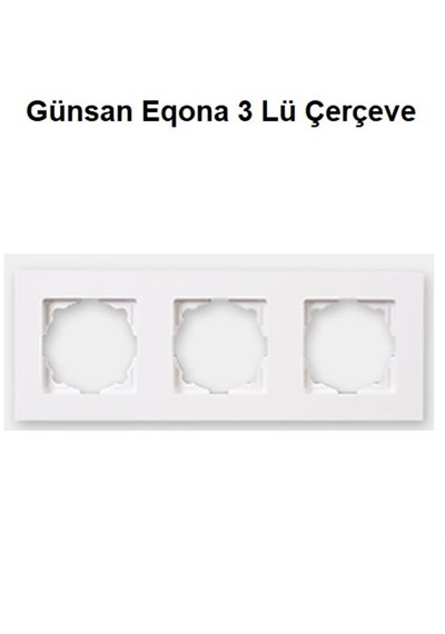 Günsan Eqona Renkli 3 Lü Çerçeve