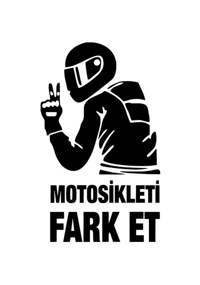 Motorsikleti Fark Et Sticker 20 X 32 Cm