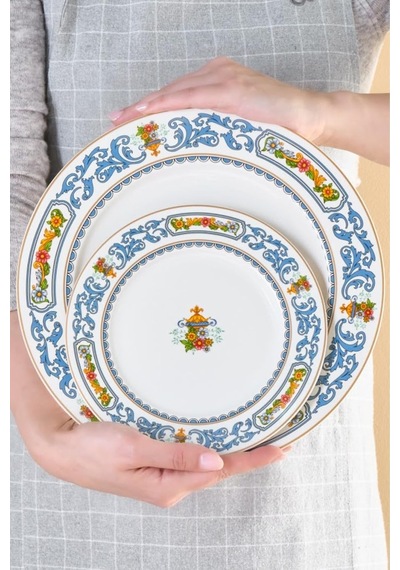 Forever Bone Vase 24 Parça 6 Kişilik Yemek Takımı Çok Renkli