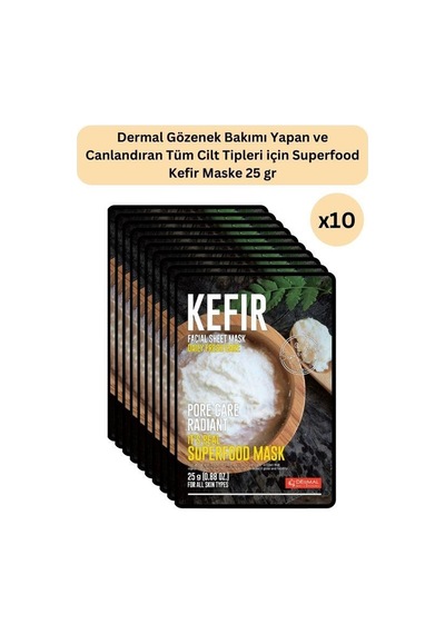 Dermal Gözenek Bakımı Yapan Ve Canlandıran Kefir Maske 25 Gr 10 Adet