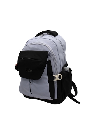 Günlük Sırt Çantası Unisex Çok Bölmeli Okul Çantası 2601 Lila-siyah