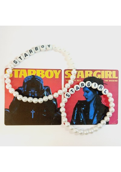 Crystal Atelier Starboy & Stargirl İnci Boncuklu Çift Sevgili Bileklik Seti Beyaz