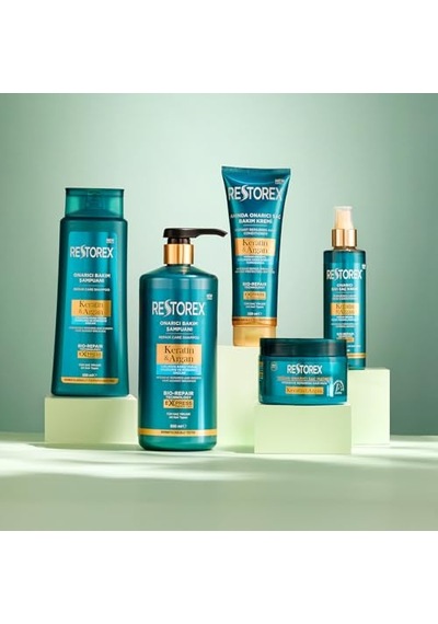 Keratin &amp Argan Onarıcı Saç Bakım Şampuanı 900 Mililitre, Yıpranmış Ve Hasar Görmüş Saçlar Diğer