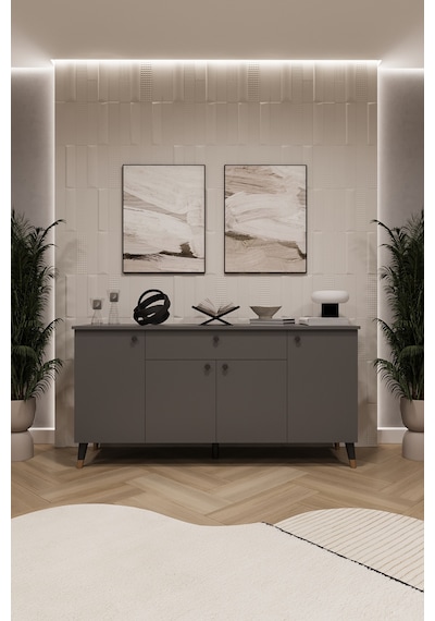 Asra Trend Lüks Konsol Tv Ünitesi %100 Mdf Salon Ve Yemek Odası Ünitesi Knsl03 Koyu Gri Asra Trend Lüks Konsol Tv Ünitesi %100 Mdf Salon Ve Yemek Odası Ünitesi Knsl03 Koyu Gri