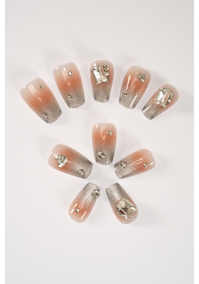 Pop Beauty Takma Tırnak Seti & Zararsız Yapıştırıcı, El Yapımı Handmade Popbeauty10174