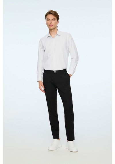 Morven Erkek Siyah Rayon Trend Düz Slim Fit Pantolon 26ms003038001 Siyah