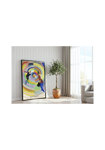 Modern Sanat Delaunay Siyasi Dram Çerçevesiz Poster 21x30 Cm A4 Tablo Modern Sanat Ekspresyonizm