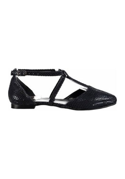 Fox Shoes Siyah Kadın Babet D726537307