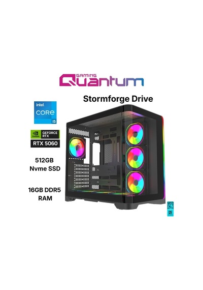Quantum Gaming Stormforge Drive i5-14400F 16 GB 512 GB RTX5060 Masaüstü Oyuncu Bilgisayarı