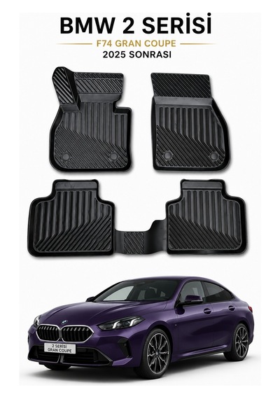 Bmw 2 Serisi F74 Gran Coupe 2025 Sonrası Uyumlu 3d Oto Paspas Premium Kauçuk
