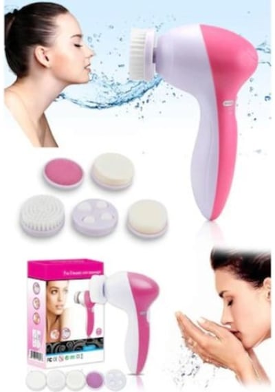 5 iN 1 Pilli Yüz Temizleme,Masaj ve Peeling Fırça seti