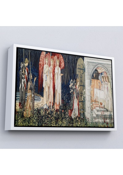 Ahşap Çerçeveli William Morris Kutsal Kase Tablosu-7033