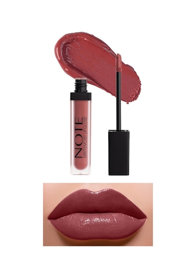 Note Cosmetique Mattemoist Lipgloss Yarı Mat Saten Bitişli Likit Ruj 404 Jolly - Kızıl Kahverengi