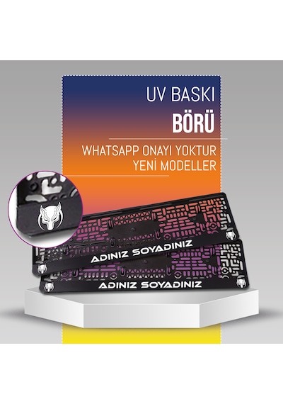 Börü Plakalık, 2 Adet Premium Uv Baskı, Plakalıkhane