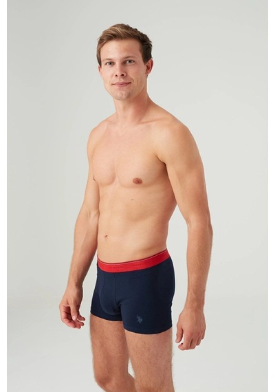 U.S. Polo Assn. Erkek Kırmızı - Lacivert 2 Li Boxer 80361 Çok Renkli