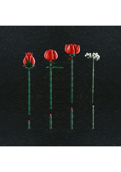 LEGO® Icons Gül Buketi 10328 - Yetiskinler için Koleksiyonluk ve Sergilenebilir Yaratici Çiçek Model Yapim Seti (822 Parça)