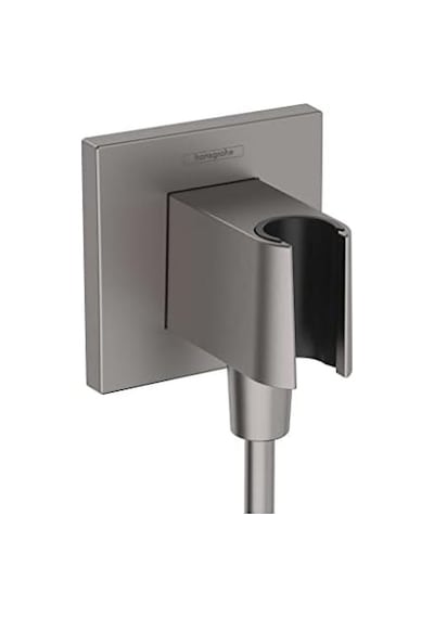 Hans El Tipi Duş Duvar Prizi 1/2 "fırçalanmış Siyah Krom, 26889341 Dişli Bağlantısı
