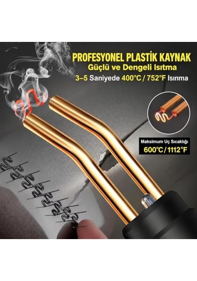 Valkyrie 200w Plastik Kaynak Makinesi 1000 Zımba Uçlu Çantalı Tamir Seti Düzleştirme Başlıklı