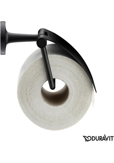 Duravit Starck T Tuvalet Kağıtlığı Kapaklı Mat Siyah 0099404600