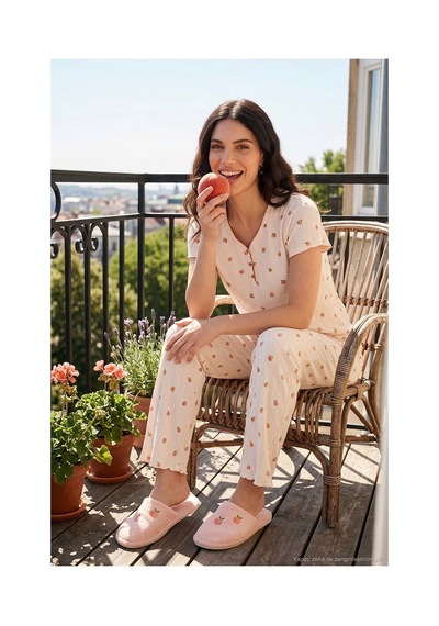 Lela Bayan Pijama Takımı 65770755 Ekru