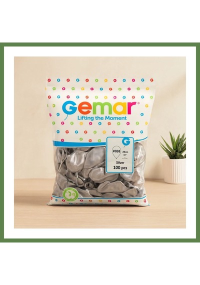 Bezos Metalik Gümüş Balon 11'' 28 Cm - 100'lü Hb006
