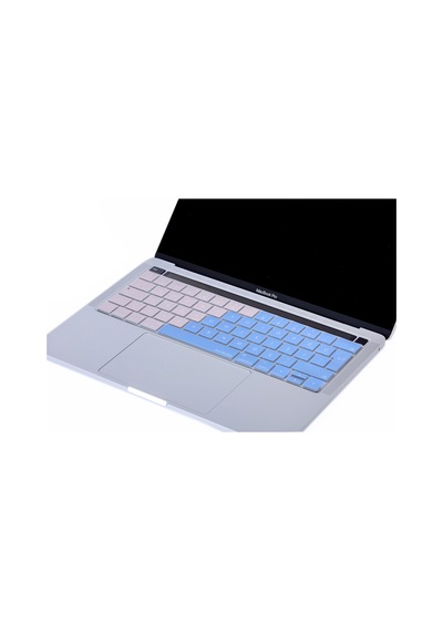 Apple Uyumlu MacBook Pro Touchbar Klavye Koruyucu 13Inc 15Inc Türkçe R.Powder Mavi Pembe