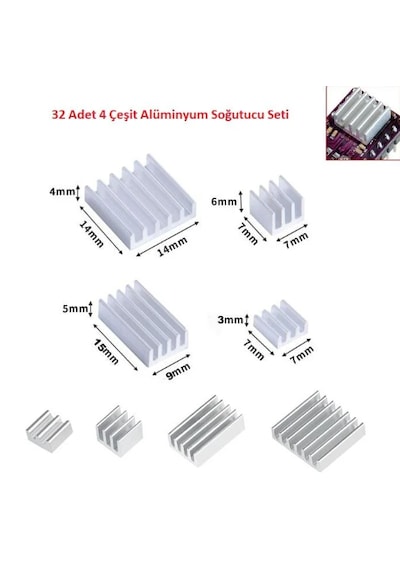Alüminyum Soğutucu Seti 32 Parça 4 Çeşit