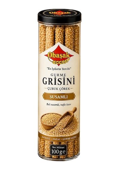 Obaşak Grissini 100 G Susamlı 8'li Avantaj Paketi - 8 Adet Tarı