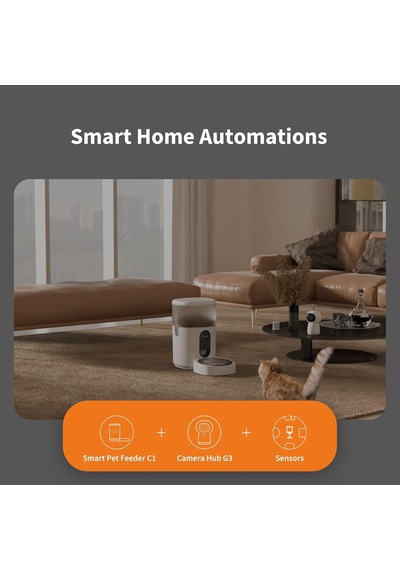 Akıllı Yem Otomatı C1, Aqara Zigbee 3.0 Hub Gerektirir, Kediler Ve Köpekler İçin, Programlanabilir Porsiyon Kontrol