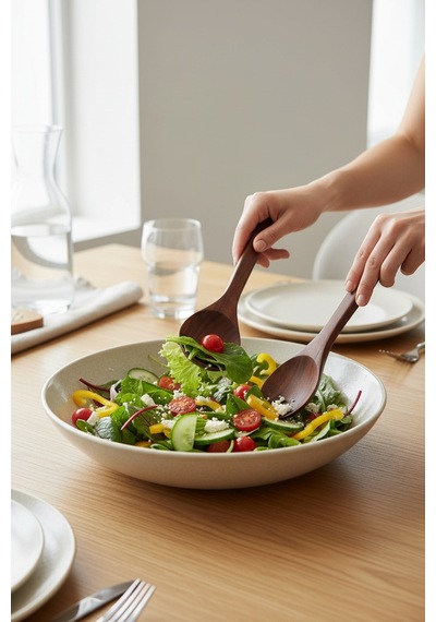 Akayev Akasya 2li Salata Kaşık Seti