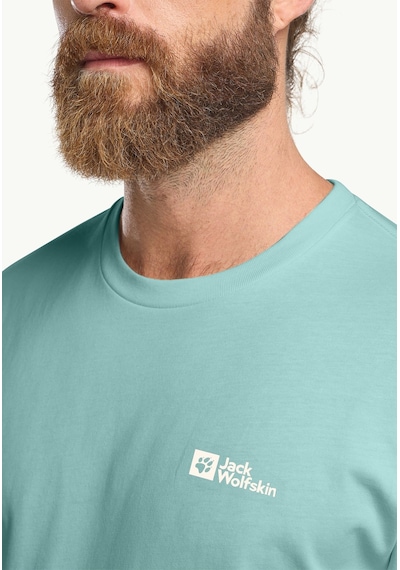 Jack Wolfskin Essential Erkek Tişört Pastel Yeşil Yeşil