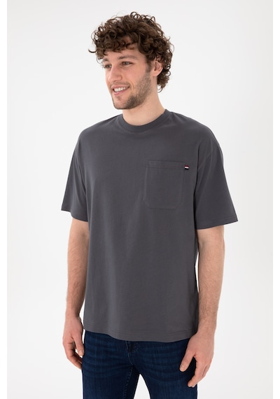 U.S. Polo Assn. Erkek Comfort Fit Bisiklet Yaka Antrasit Tişört 50305990-VR006