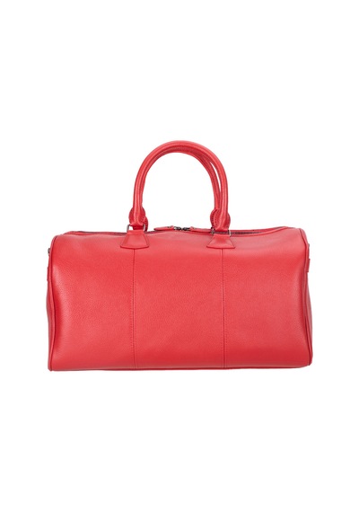 Bloominbag Bloomvoyager Roma Rouge Hakiki Deri Duffle Unisex Seyahat & Hafta Sonu Çantası Kırmızı
