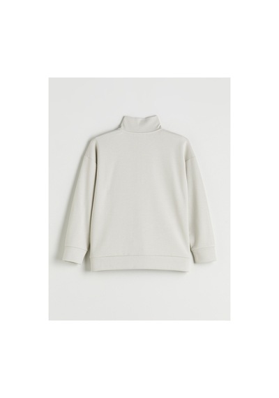 LC Waikiki Alıta Cıty Farkıyla Lcw Everyday Gri Dik Yaka Kadın Sweatshirt Gri - 924123697 Gri