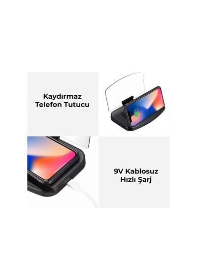 Fr-425 Qi Kablosuz Şarjlı Hud Telefon Tutucu Navigasyon Araç Ekranı Yansıtmalı Ve Şarj Standı
