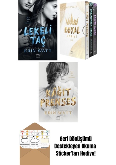Royal Serisi Kutulu Set 3 Kitap + Çarpık Saray Royal Serisi 3. Kitap + Paramparça Prens Royal Serisi 2. Kitap