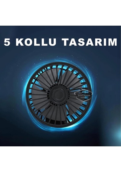 Şüscaroto Aksesuar Oto Ofis Araç İçi Torpido Üstü Vantilatör Çift Başlıklı Çakmaklıklı Soğutucu Fan 360 Genel
