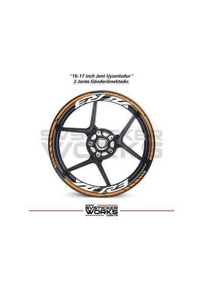 Yamaha Yzf-r3 Yazılı Jant Sticker Dış Ve İç Set Sticker Jant Şeridi Turuncu 30707387