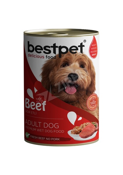 2 Adet Bestpet Sığır Etli Yetişkin Köpek Konservesi 400 Gr