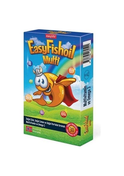 Easyvit Multi Omega 3 Çiğnenebilir Jel Formda 30   Tablet