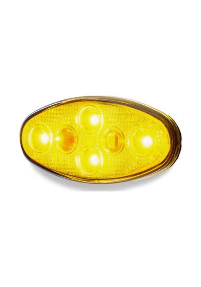 Sbef4y 12v/24v 4 Led'li Sarı Elips Çakar Lamba 160 Flaş/dk, 3m Bantlı Montaj, Su Geçirmez,