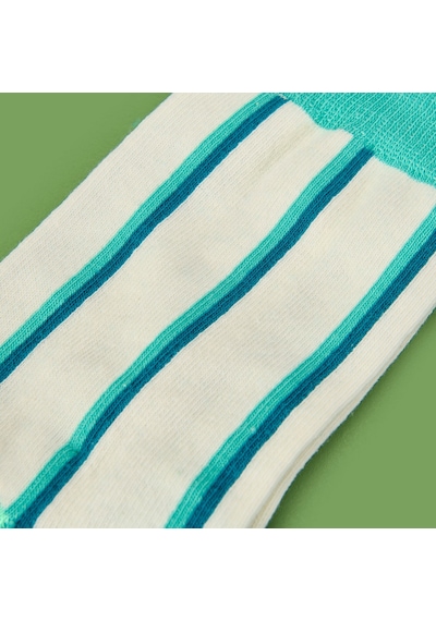 Soft Çizgili Çorap - Bej Çok Renkli