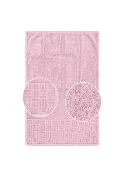 El Yüz Havlusu 50x90 Cm %100 Pamuk Kısmi Kadife Vento Pembe Çok Renkli