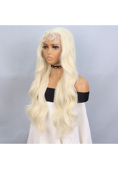 Platin Fiber Sentetik Front Lace Tül Peruk - Ezjı-739970 Renkli