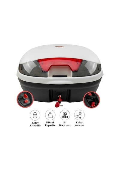 Arwic Cv46 Motosiklet Çantası Beyaz