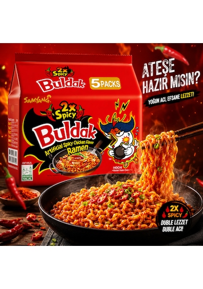 Samyang Buldak 2x Spicy Ramen Noodle 5 Li Paket Helal