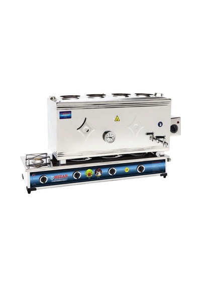 Mizan 80 Lik Tüplü + Elektrikli 60 Litre 4 Demlikli Çay Kazanı