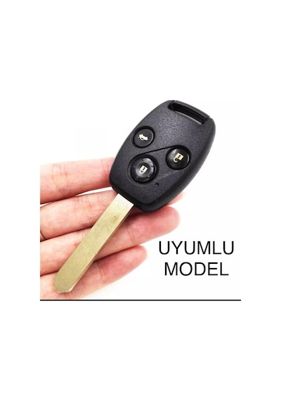 Honda Civic FD6 CRV Accord Uyumlu 3 Tuşlu Silikon Anahtar Koruma Kılıfı Mavi