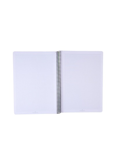 Spiralli Defter, A4, 120 Yaprak, 70g Kağıt, Kareli, Dayanıklı Plastik Kapak, Asorti Renkler, Ku Çok Renkli